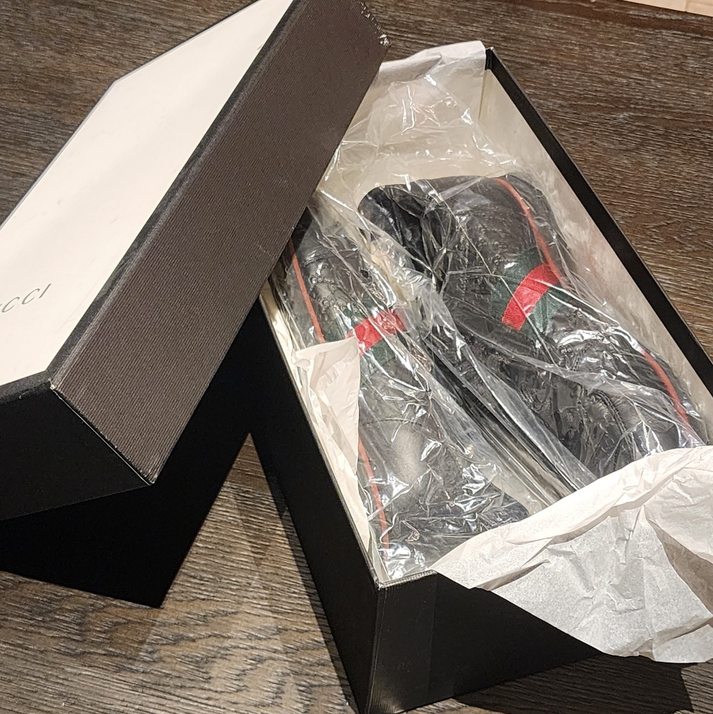 Gucci Men's Size Black 10 SL73 Guccissima Leather Sneaker - Picture 10 of 10